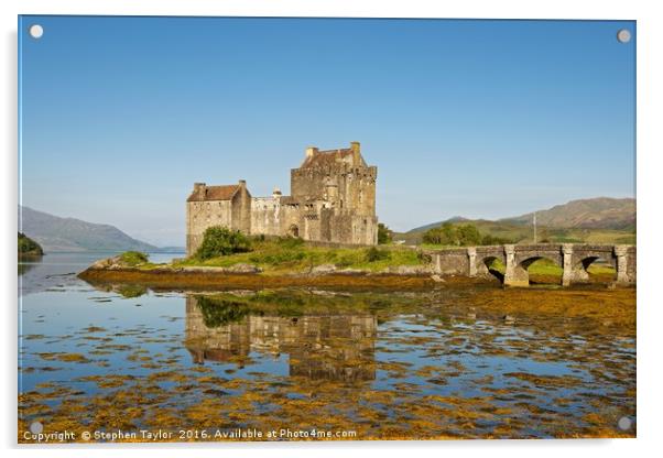 Eilean Donan Castle Acrylic by Stephen Taylor