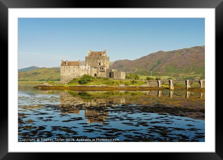 Reflections of Eilean Donan Castle Framed Mounted Print by Stephen Taylor