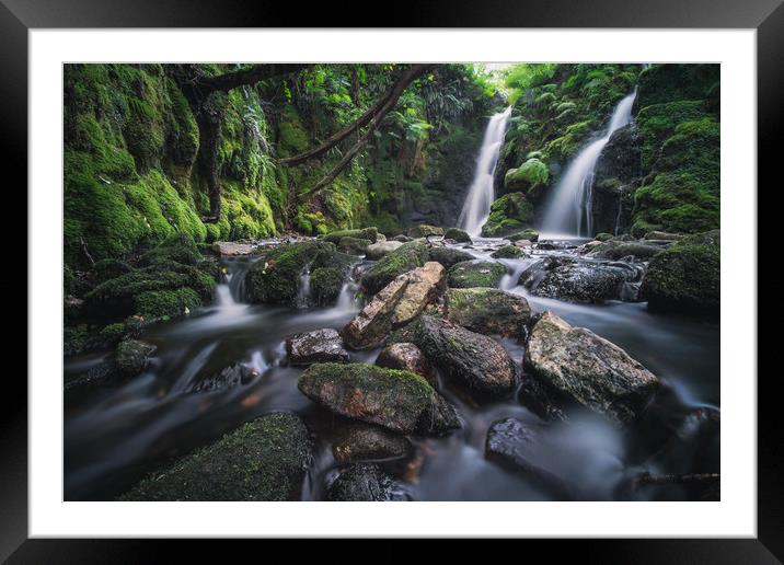 Venford Brook Falls Framed Mounted Print by Mike French