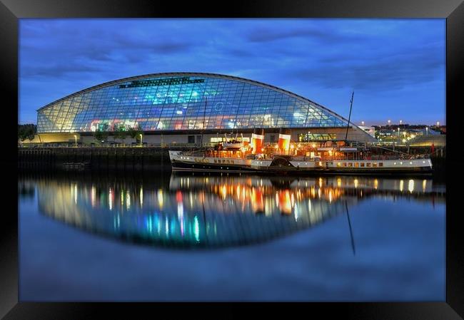 Glasgow Science Centre and The Waverley Framed Print by Angela H
