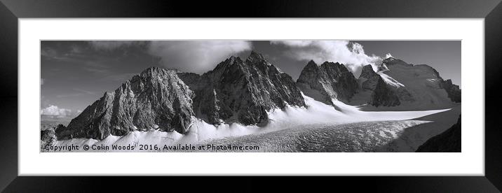 Barre des Ecrins Panorama Framed Mounted Print by Colin Woods