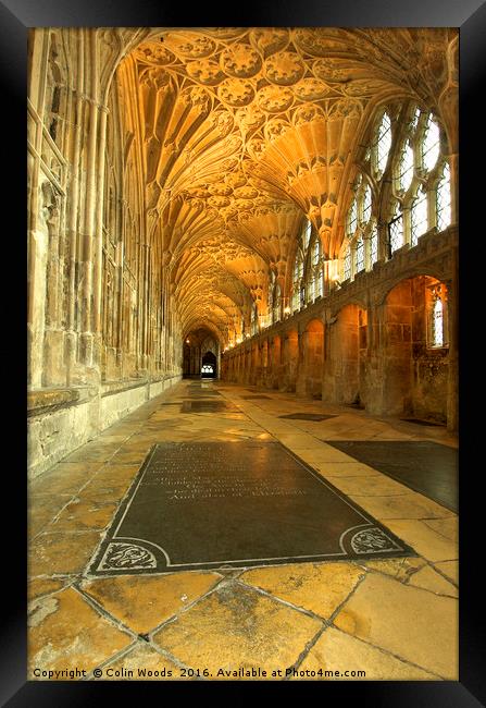 The Cloisters of Gloucester Cathedral Framed Print by Colin Woods
