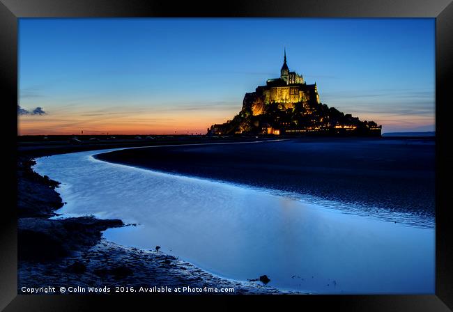 Last light on Mont St Michel Framed Print by Colin Woods