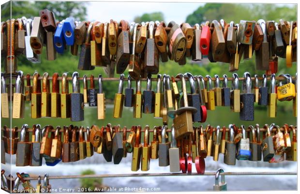 The Love Locks Canvas Print by Jane Emery