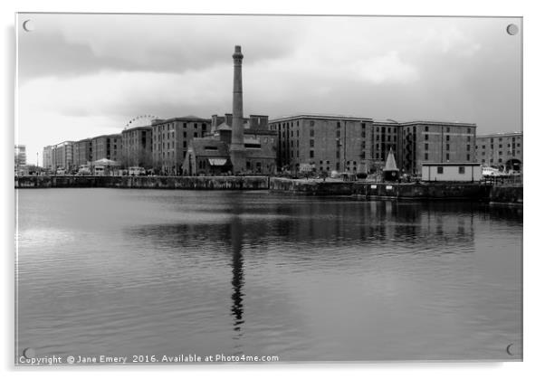 The Albert Dock, Liverpool Acrylic by Jane Emery