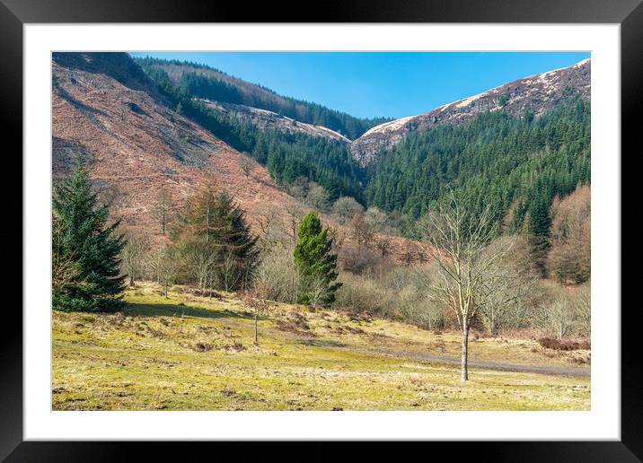The Hills above Blaencwm Rhondda Framed Mounted Print by Nick Jenkins