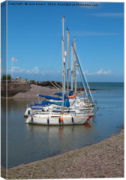 Waiting for the Tide at Porlock Canvas Print by Jane Emery