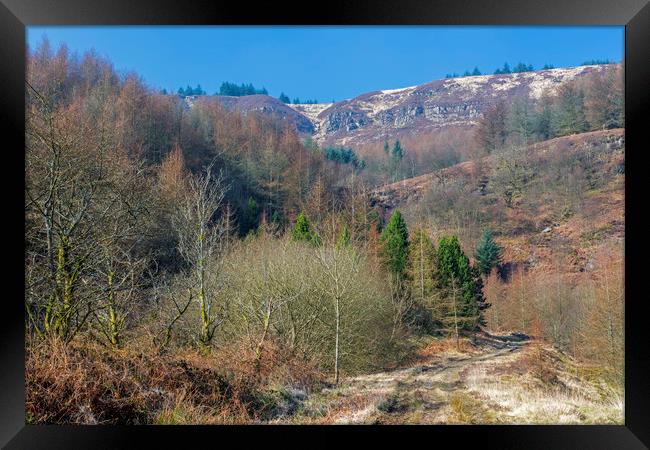 The Rocky Hills above Blaenrhondda Village Wales Framed Print by Nick Jenkins