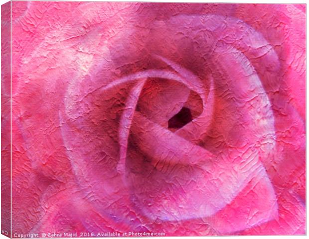 Summer Rose Art Canvas Print by Zahra Majid