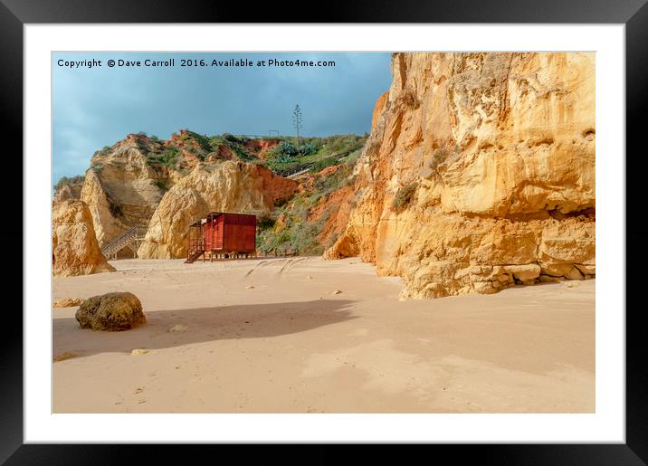 On the beach Framed Mounted Print by Dave Carroll