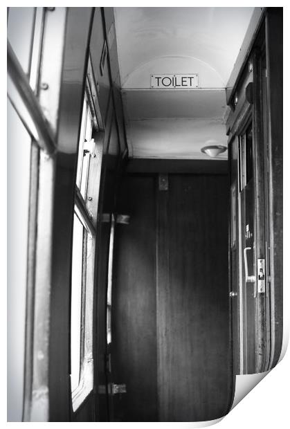 Toilets on Swanage steam train Print by bliss nayler