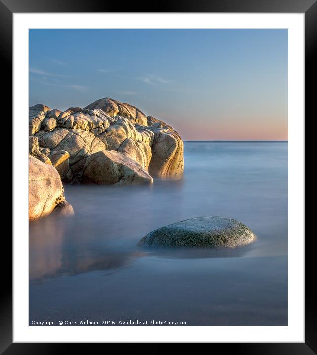Silky Sea Framed Mounted Print by Chris Willman