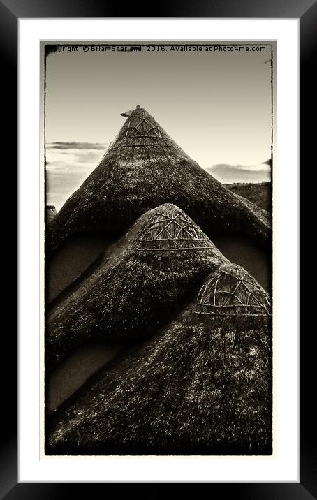 Thatched Roof, Hope Cove, Devon Framed Mounted Print by Brian Sharland
