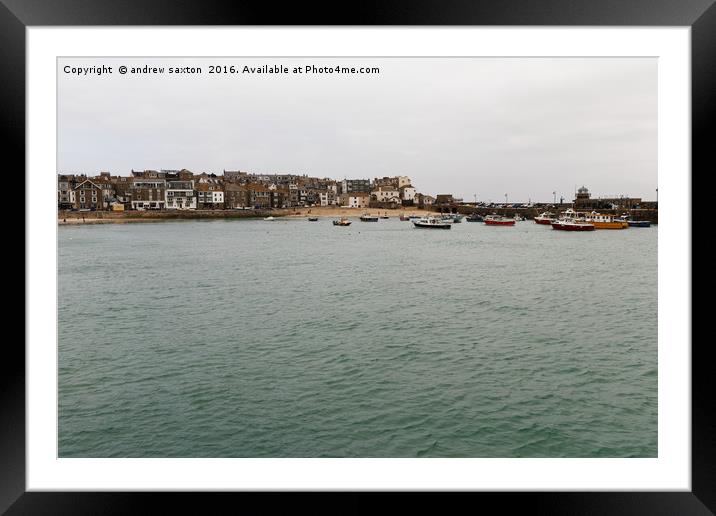ST IVES CORNWALL Framed Mounted Print by andrew saxton