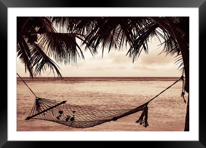 Holiday Hammock Framed Mounted Print by George Cairns