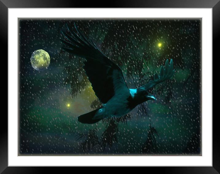 Dark Moon. Framed Mounted Print by Heather Goodwin