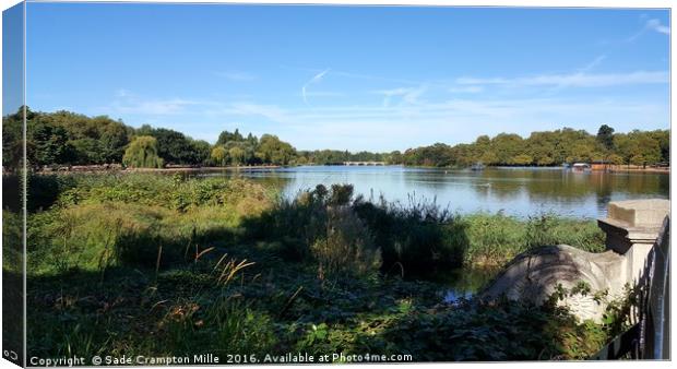The serpentine, Hyde Park Canvas Print by Sade Crampton Mille