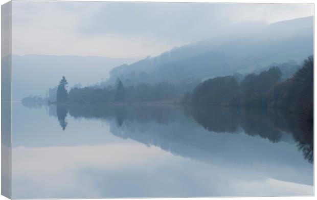 Talybont Reservoir in the evening Brecon Beacons  Canvas Print by Nick Jenkins