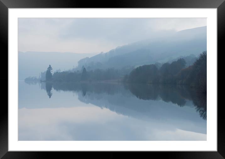 Talybont Reservoir in the evening Brecon Beacons  Framed Mounted Print by Nick Jenkins