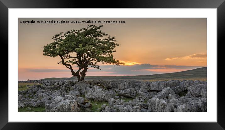 Limestone sundown Framed Mounted Print by Michael Houghton