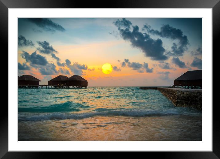 Sunset on paradise Framed Mounted Print by George Cairns