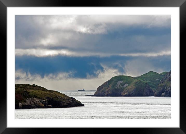Ramsey Sound north Pembrokeshire Coast Wales Framed Mounted Print by Nick Jenkins