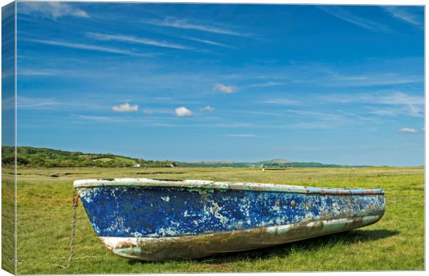 Crofty Marches Gower Canvas Print by Nick Jenkins