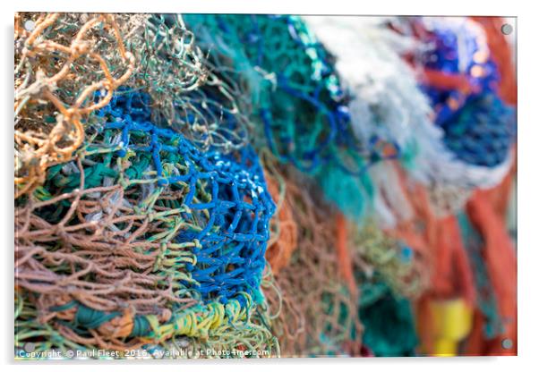 Colorful Fishing Nets Acrylic by Paul Fleet
