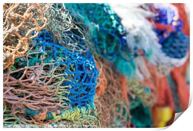 Colorful Fishing Nets Print by Paul Fleet