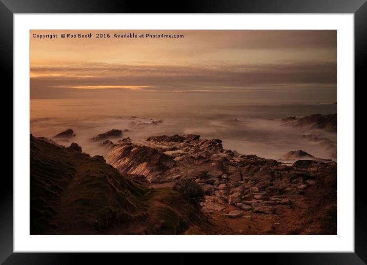 Nuns Cove at Dusk. Framed Mounted Print by Rob Booth
