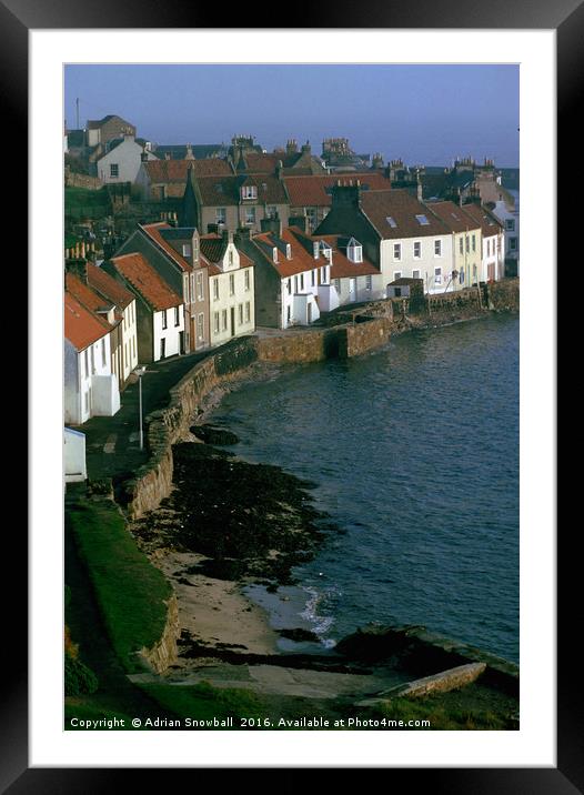 West Shore, Pittenweem Framed Mounted Print by Adrian Snowball