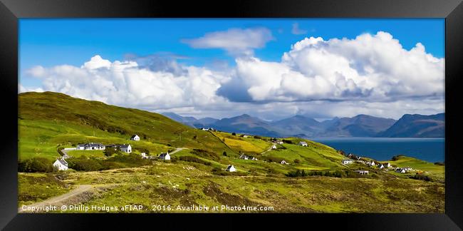 Isle of Skye looking to the mainland Framed Print by Philip Hodges aFIAP ,