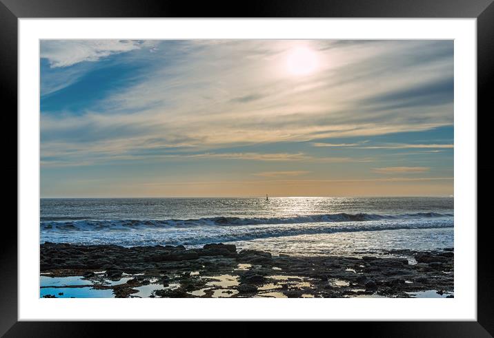 Sunset at Nash Point Framed Mounted Print by Nick Jenkins