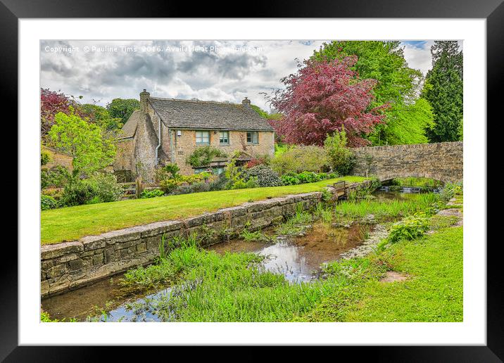 Cotswolds Stone Cottage Framed Mounted Print by Pauline Tims