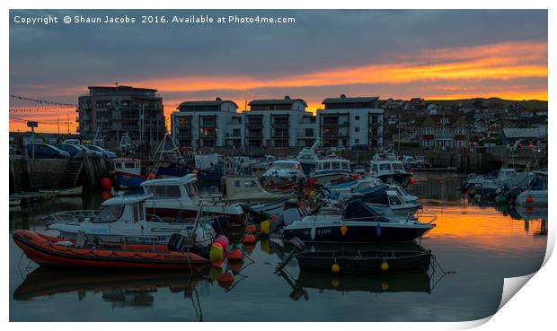 West Bay harbour  Print by Shaun Jacobs