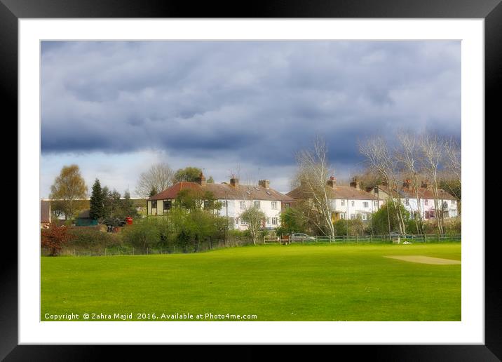 Borstal Cricket Ground Medway Kent UK Framed Mounted Print by Zahra Majid
