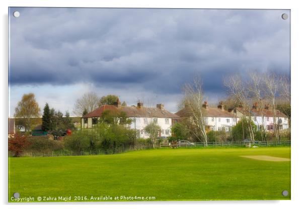 Borstal Cricket Ground Medway Kent UK Acrylic by Zahra Majid