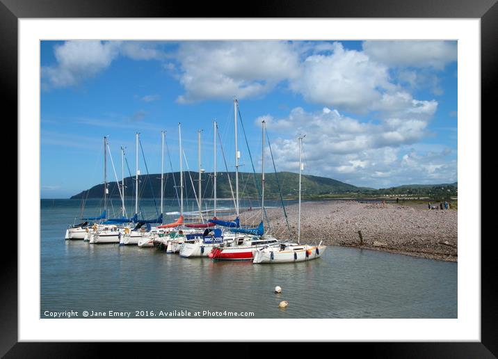 Waiting for the Tide at Porlock Framed Mounted Print by Jane Emery