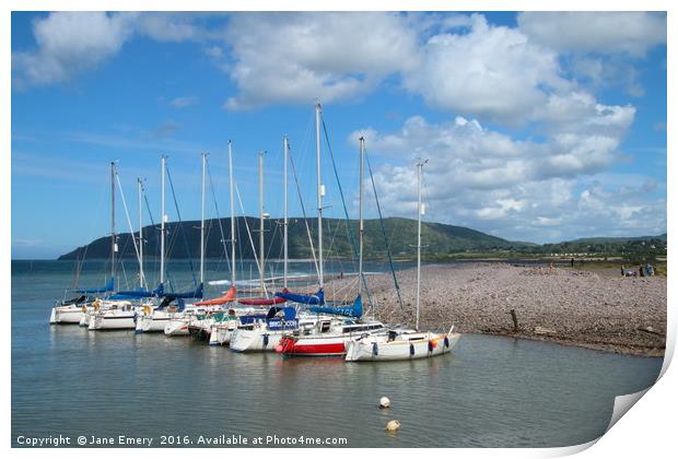 Waiting for the Tide at Porlock Print by Jane Emery