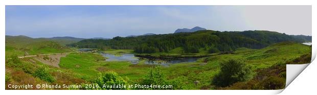 Loch Glendhu from the Kylestrome viewpoint Print by Rhonda Surman