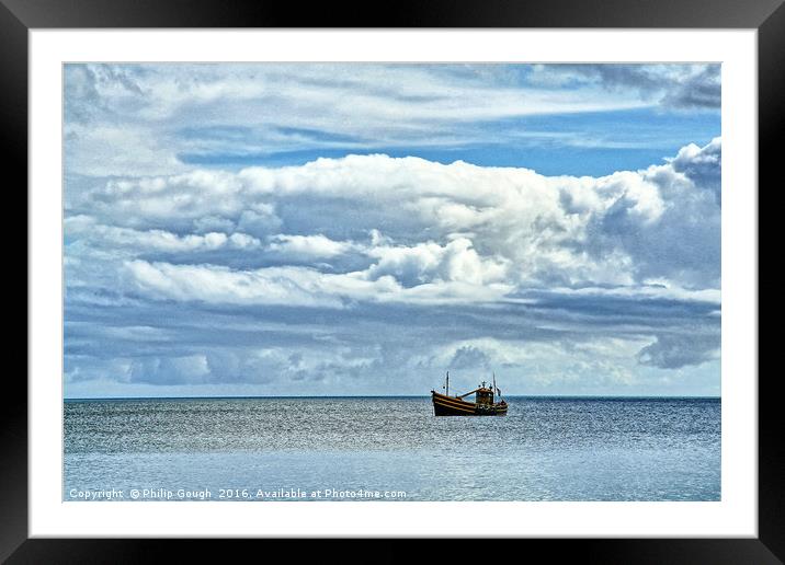 Alone on the Cornish Coast Framed Mounted Print by Philip Gough