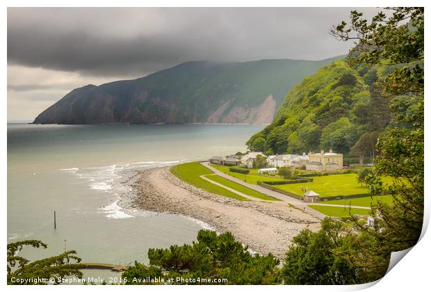 Lynton and Lynmouth Print by Stephen Mole