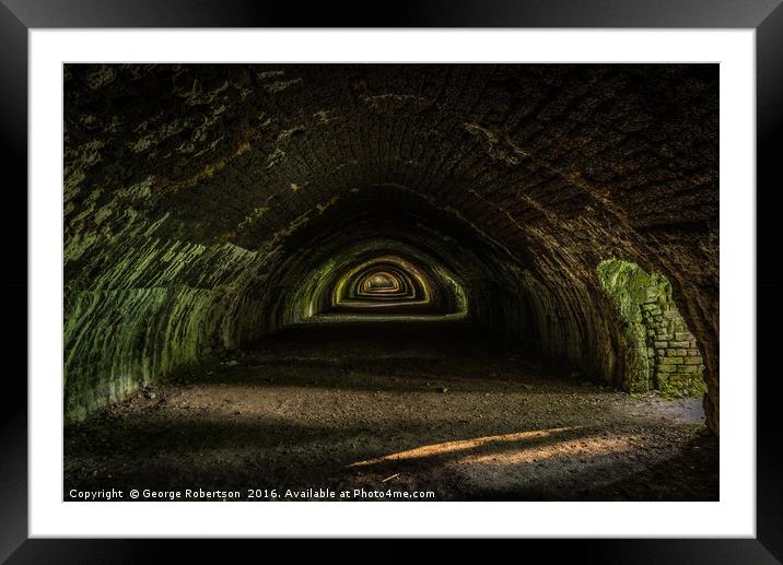 Hoffman Kiln at Craven Lime Works  Framed Mounted Print by George Robertson