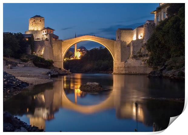 Old Bridge in Mostar Print by Sulejman Omerbasic