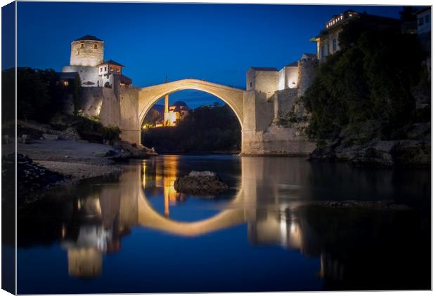 Old Bridge in Mostar Canvas Print by Sulejman Omerbasic