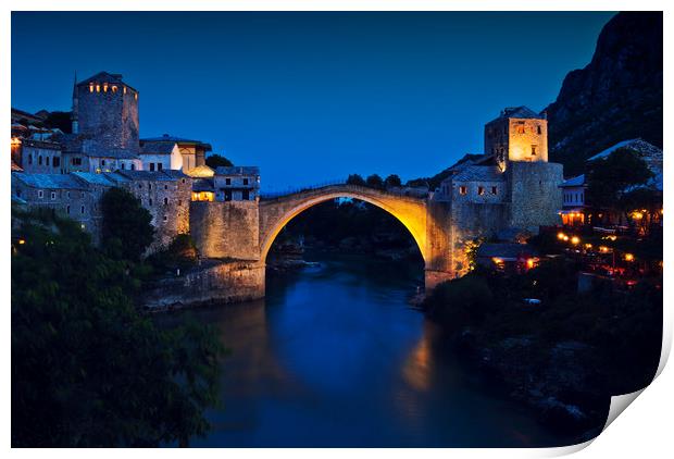 Old Bridge in Mostar Print by Sulejman Omerbasic