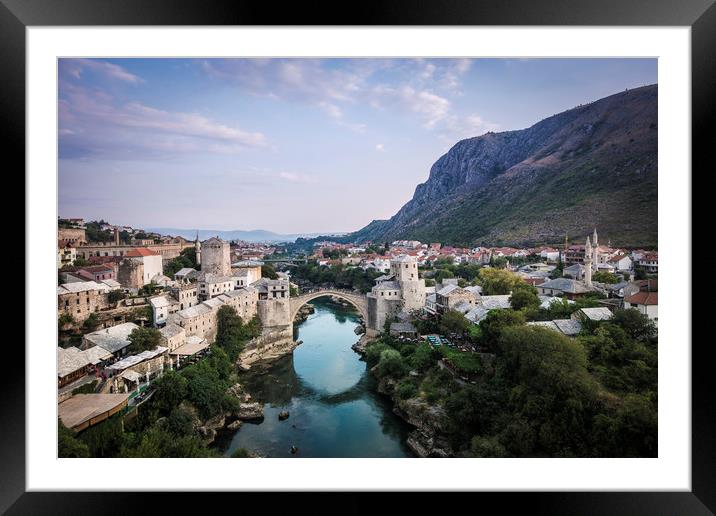 Old Bridge in Mostar Framed Mounted Print by Sulejman Omerbasic