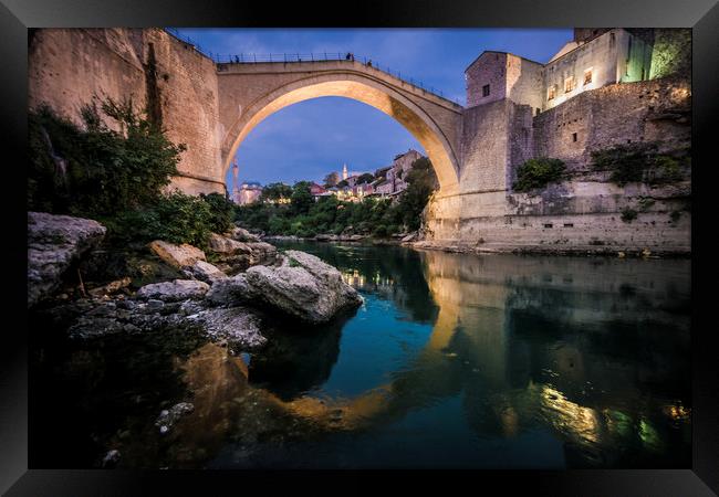 Old Bridge in Mostar Framed Print by Sulejman Omerbasic