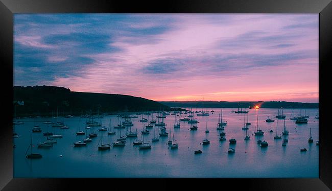 Sunrise over Falmouth Harbour, Cornwall Framed Print by Gill Allcock
