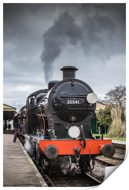 HORSTED KEYNES, UK - MARCH 19, 2016: Driver climbs Print by George Cairns